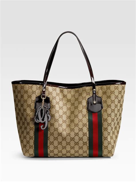 gucci large ventage cloth tote|genuine Gucci tote bags.